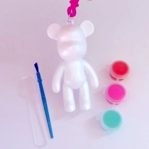 5 pcs Girls/Boys DIY Fun Paint Bear Painting Keychain For Kids!